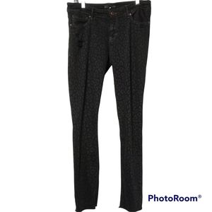 Dear John Leopard Joyrich Comfort Raw Hem Skinny